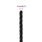 NNEVL Work Rope Black 6 mm 50 m Polypropylene