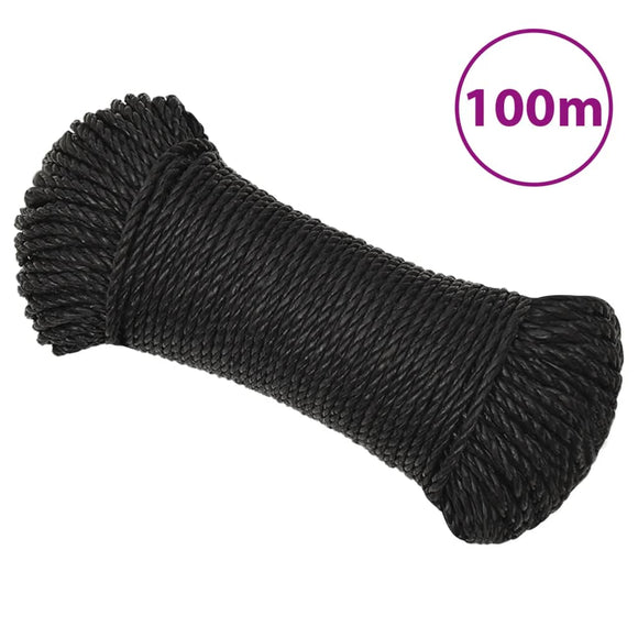 NNEVL Work Rope Black 6 mm 100 m Polypropylene