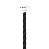 NNEVL Work Rope Black 6 mm 100 m Polypropylene
