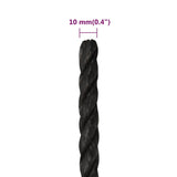 NNEVL Work Rope Black 10 mm 50 m Polypropylene