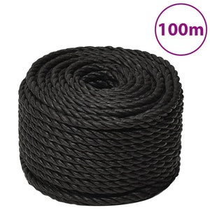 NNEVL Work Rope Black 10 mm 100 m Polypropylene