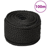 NNEVL Work Rope Black 10 mm 100 m Polypropylene