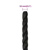 NNEVL Work Rope Black 10 mm 100 m Polypropylene