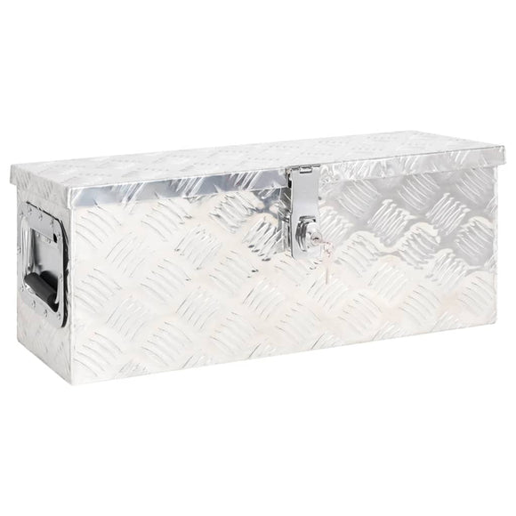 NNEVL Storage Box Silver 60x23.5x23 cm Aluminium