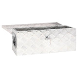 NNEVL Storage Box Silver 60x23.5x23 cm Aluminium