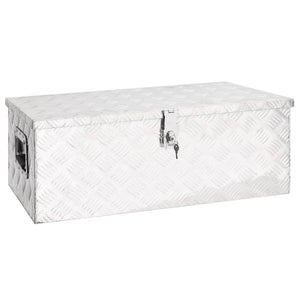 NNEVL Storage Box Silver 80x39x30 cm Aluminium