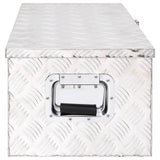 NNEVL Storage Box Silver 80x39x30 cm Aluminium