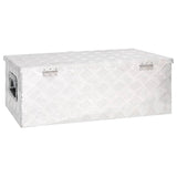 NNEVL Storage Box Silver 80x39x30 cm Aluminium