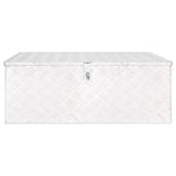 NNEVL Storage Box Silver 100x55x37 cm Aluminium