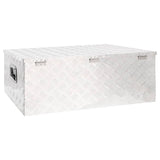 NNEVL Storage Box Silver 100x55x37 cm Aluminium