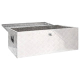 NNEVL Storage Box Silver 100x55x37 cm Aluminium
