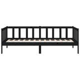 NNEVL Day Bed Black 92x187 cm Single Size Solid Wood Pine