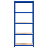 NNEVL 5-Layer Shelves 3 pcs Blue Steel and Engineered Wood