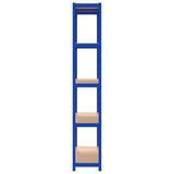 NNEVL 5-Layer Shelves 3 pcs Blue Steel and Engineered Wood