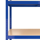 NNEVL 5-Layer Shelves 3 pcs Blue Steel and Engineered Wood
