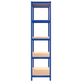 NNEVL 5-Layer Shelves 2 pcs Blue Steel and Engineered Wood