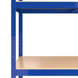 NNEVL 5-Layer Shelves 2 pcs Blue Steel and Engineered Wood