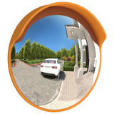 NNEVL Outdoor Convex Traffic Mirror Orange Ø30 cm Polycarbonate