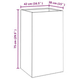 NNEVL Planter 42x38x75 cm Corten Steel