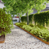 NNEVL Lawn Edgings 10 pcs 10x103 cm Flexible Corten steel