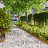 NNEVL Lawn Edgings 50 pcs 10x103 cm Flexible Corten steel