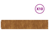 NNEVL Lawn Edgings 10 pcs 20x103 cm Flexible Corten steel