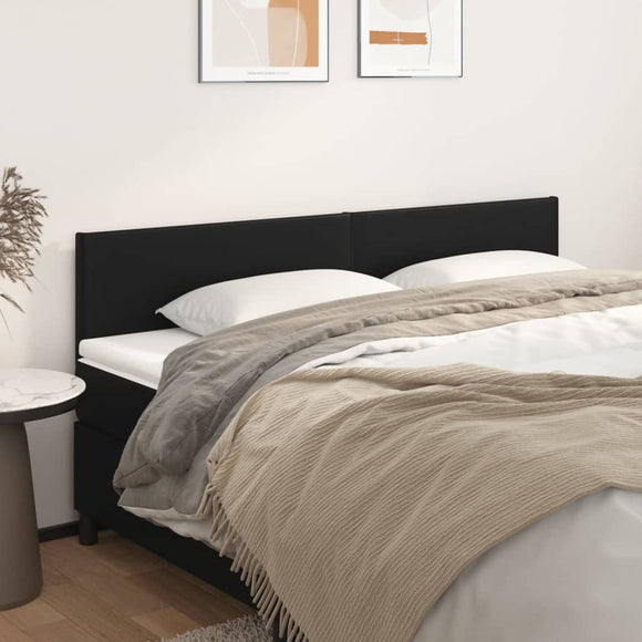 NNEVL Headboards 2 pcs Black 80 cm Faux Leather
