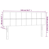 NNEVL Headboards 2 pcs Dark Grey 72 cm Fabric