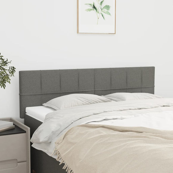 NNEVL Headboards 2 pcs Dark Grey 72 cm Fabric