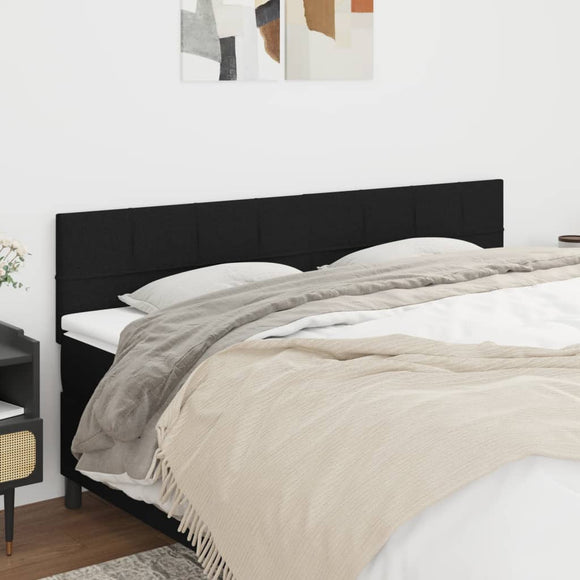NNEVL Headboards 2 pcs Black 80x5x78/88 cm Fabric