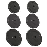 NNEVL Weight Plates 6 pcs 30 kg Cement
