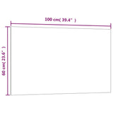 NNEVL Wall-mounted Magnetic Board Black 100x60 cm Tempered Glass