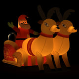 NNEVL Christmas Inflatable Santa and Reindeer Decoration LED 130 cm