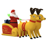 NNEVL Christmas Inflatable Santa and Reindeer Decoration LED 130 cm