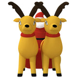 NNEVL Christmas Inflatable Santa and Reindeer Decoration LED 130 cm