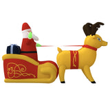 NNEVL Christmas Inflatable Santa and Reindeer Decoration LED 130 cm