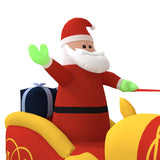 NNEVL Christmas Inflatable Santa and Reindeer Decoration LED 130 cm
