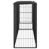 NNEVL 10-Panel Dog Playpen Black 50x100 cm Powder-coated Steel
