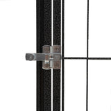 NNEVL 14-Panel Dog Playpen Black 50x100 cm Powder-coated Steel