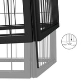 NNEVL 14-Panel Dog Playpen Black 50x100 cm Powder-coated Steel