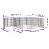 NNEVL 26-Panel Dog Playpen Black 50x100 cm Powder-coated Steel