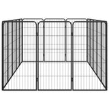 NNEVL 16-Panel Dog Playpen Black 50x100 cm Powder-coated Steel