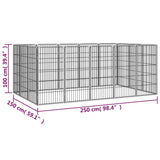 NNEVL 16-Panel Dog Playpen Black 50x100 cm Powder-coated Steel