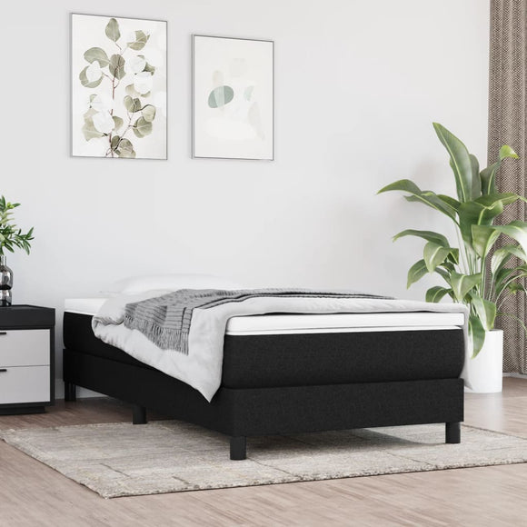 NNEVL Pocket Spring Bed Mattress Black 90x190x20 cm Fabric