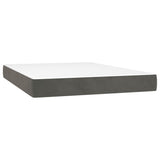 NNEVL Pocket Spring Bed Mattress Dark Grey 137x190x20 cm Double Velvet