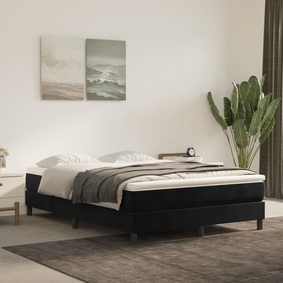 NNEVL Pocket Spring Bed Mattress Black 137x190x20 cm Velvet