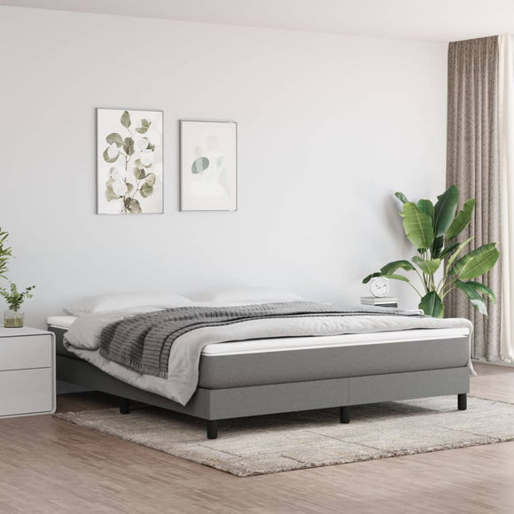NNEVL Pocket Spring Bed Mattress Dark Grey 152x203x20 cm Queen Fabric