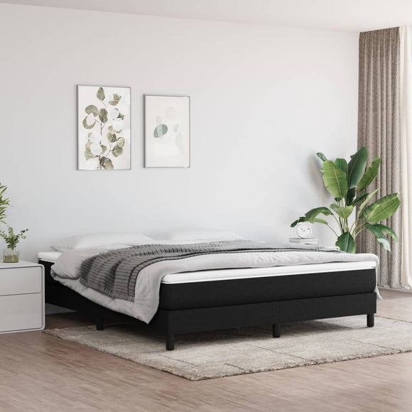 NNEVL Pocket Spring Bed Mattress Black 153x203x20 cm Queen Size Fabric