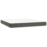 NNEVL Pocket Spring Bed Mattress Dark Grey 152x203x20 cm Queen Velvet
