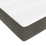 NNEVL Pocket Spring Bed Mattress Dark Grey 152x203x20 cm Queen Velvet